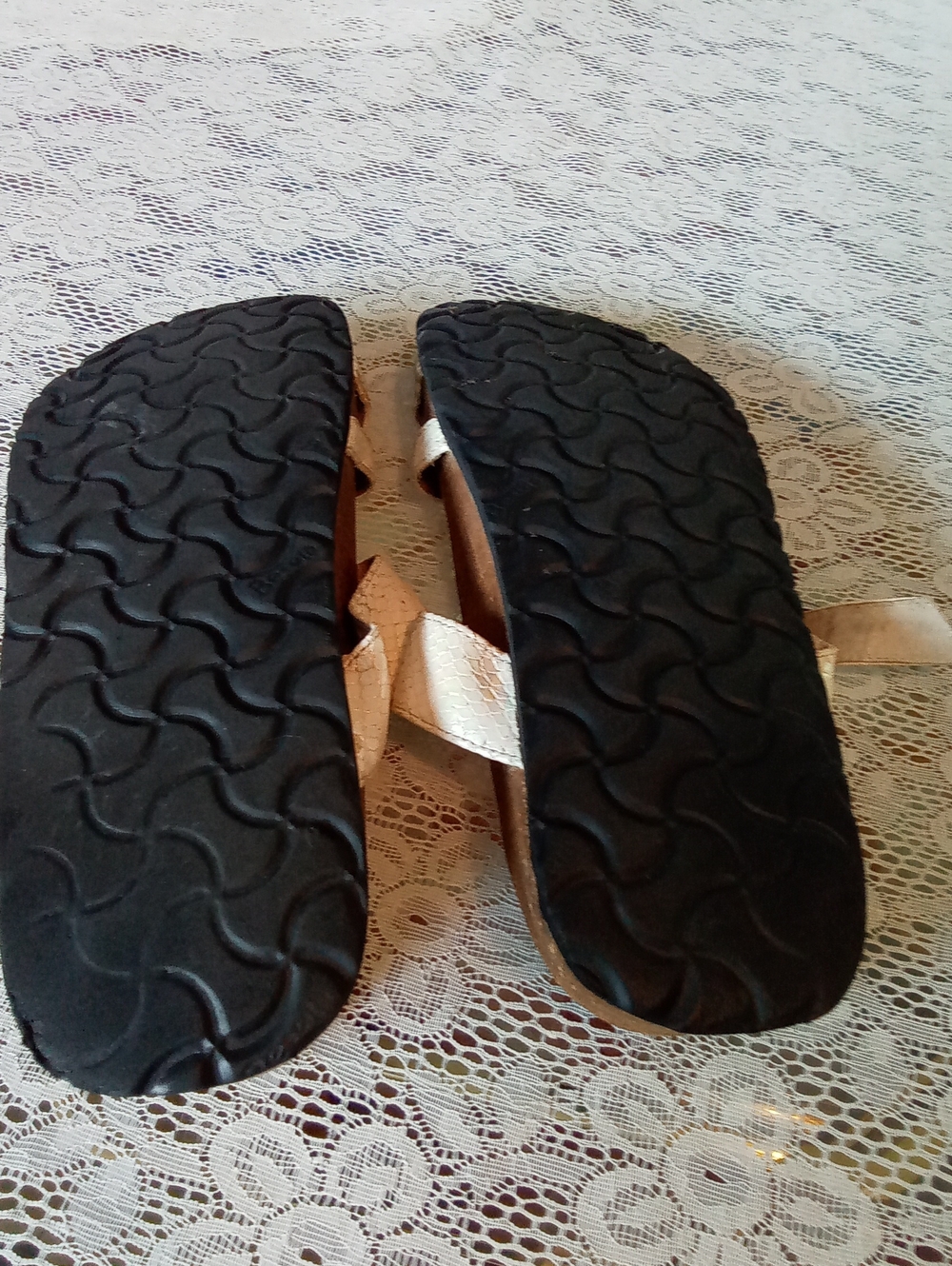 Betula by Birkenstock Cream Color Sandals - Picture 3 of 7